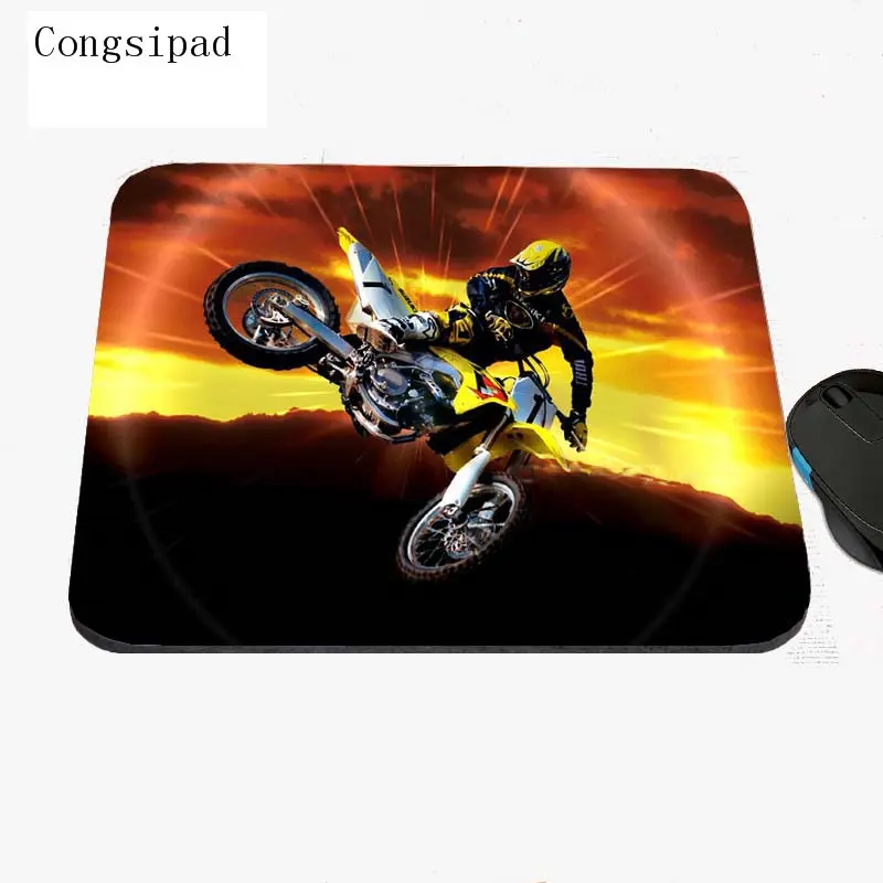 Cool Motorcycle Racer's Stunt Show Custom Printed Design for a Sliding Rectangular Rubber Laptop Computer Game Mouse Pad