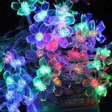 Праздничное Рождественское украшение светодиодный струнный свет светодиодный светящаяся гирлянда в виде цветов украшение комнаты огни свадебный фонарь Рождественский свет