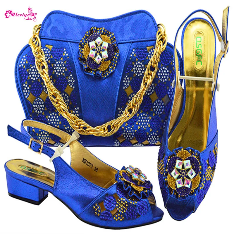 

MM1073 New Arrival Women Shoes and Bags To Match Set Sale Shoe and Matching Bag for Nigeria Party Nigerian Wedding Shoe Sexy