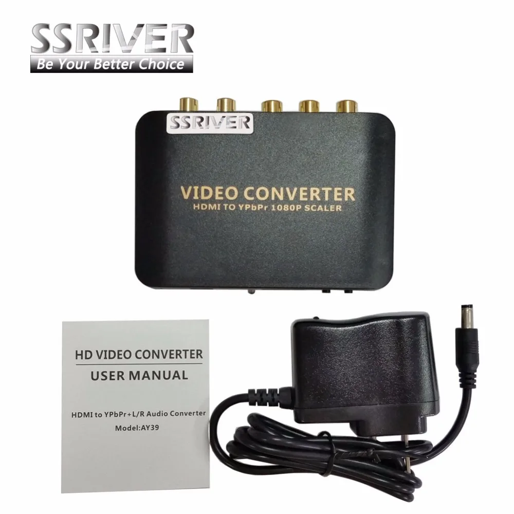 

SSRIVER HDMI to Ypbpr 5RCA Converter HDMI to Ypbpr scaler adapter HDMI TO 5RCA Component Video for Game TV