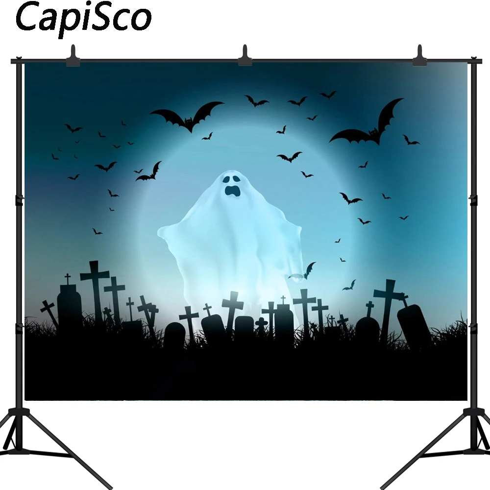 Capiscoビニール写真撮影の背景墓地霧ゴーストハロウィン怖い背景好きスタジオ写真 背景 Aliexpress