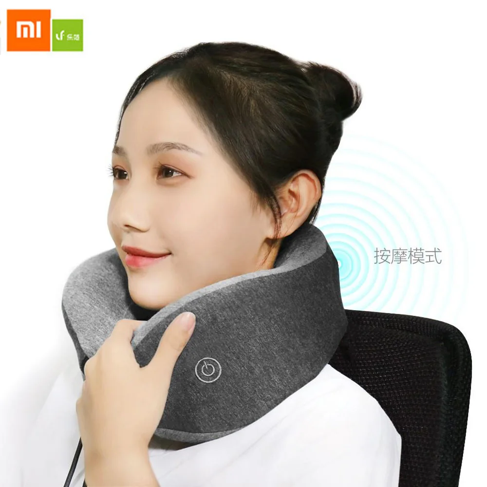 Новейшая Массажная подушка для шеи Xiaomi Mijia LF, массажер для расслабления мышц шеи, Подушка для сна для офиса, дома и путешествий