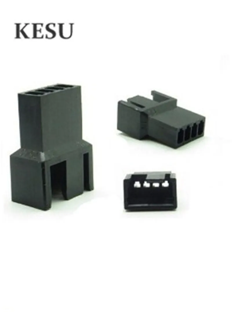 

High quality Black Molex 2540 4 Pin 4Pin Fan female PWM Power shell connector housing for male Terminal crimp pins