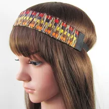 Оптом и в розницу Модные Винтажные богемные цветные тканевые повязки на голову популярные модные аксессуары для волос
