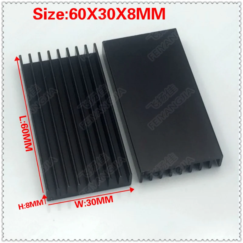 ( Free shipping ) 5 PCS 60x30x8mm Aluminum heatsink heat sink high quality radiator Module special for cooling | Компьютеры и офис