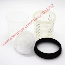 Чашка для Смешивания Краски, распылитель PPS Тип H/O быстрая чашка, без чистящих чашек и воротников(твердая чашка+ внутренняя чашка+ крышки) 600 мл