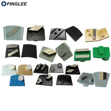 FINGLEE – chaussures de meulage de sol en ciment, grain 6/16/30/50, 3 pièces, diamant PCD pour Terrazzo, Segment de bloc de polissage abrasif