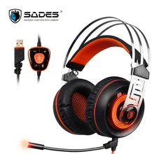 SADES A7 USB 7 1 Gaming Headphones Game Earphone With Microphone Mic LED for Computer Laptop
