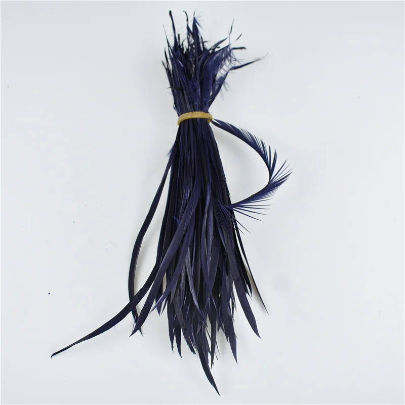 Натуральные окрашенные гусиные перья для рукоделия 5-" /13-18 см перья для изготовления ювелирных изделий перо свадебные украшения из перьев - Цвет: Navy