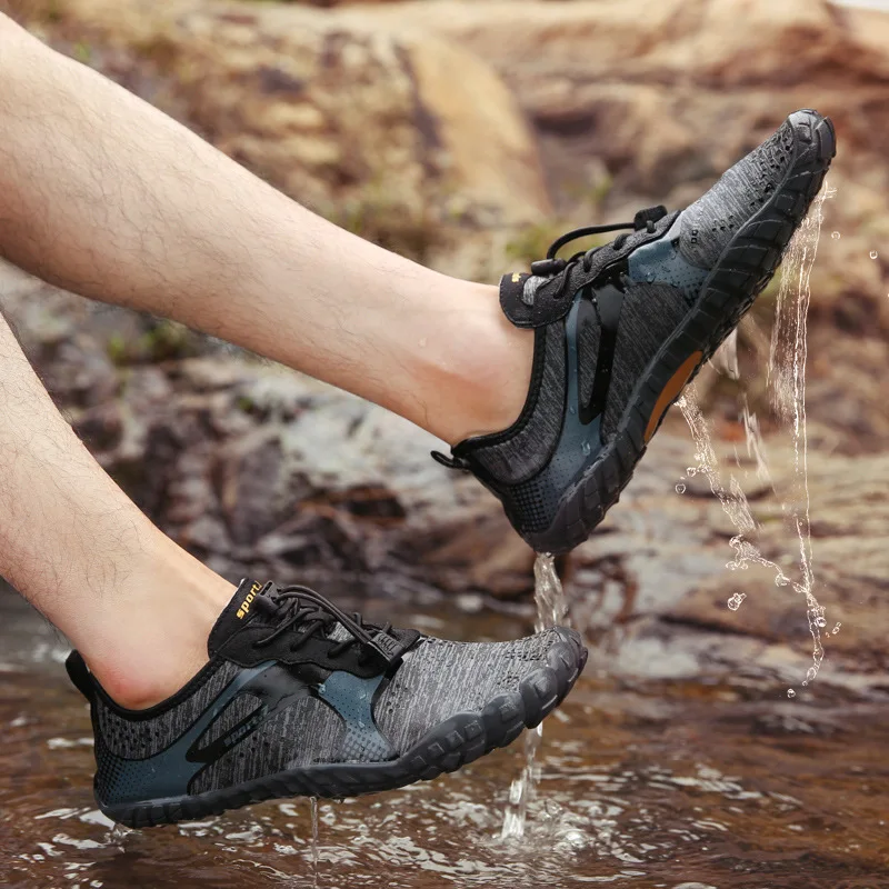 Мужская Треккинговая обувь; походная обувь; кроссовки для горных прогулок; Мужская и женская спортивная обувь Auqa с пятью пальцами; дышащая мужская обувь для альпинизма