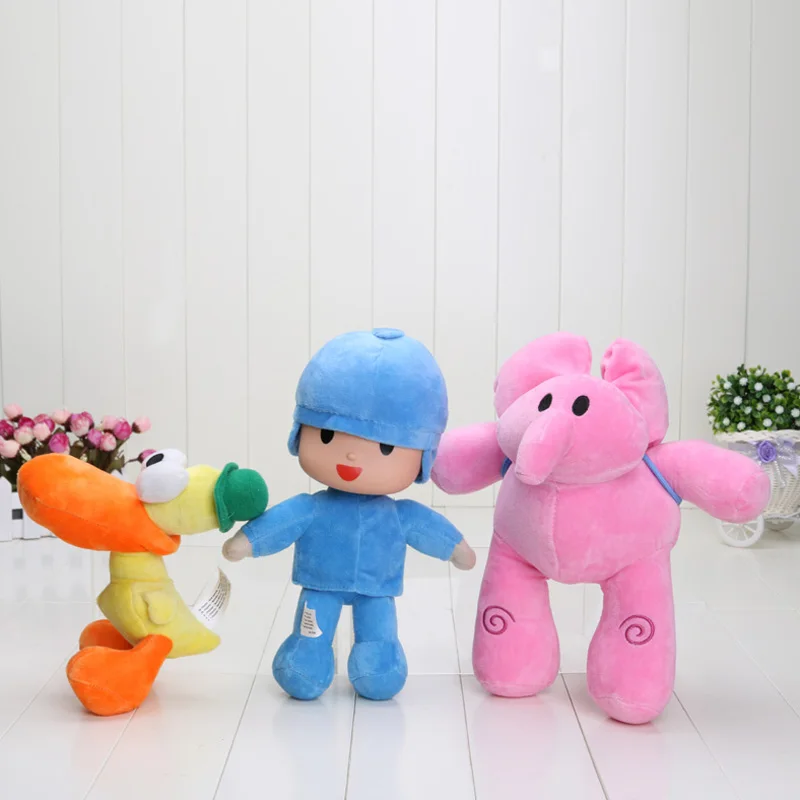 3 шт./лот 20-25 см Pocoyo Elly Pato Мягкие плюшевые игрушки куклы подарок для детей