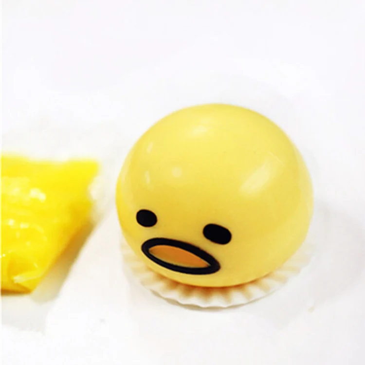 Squishy рвотных яичный желток остановить снятие стресса веселый подарок желтый ленивое яйцо Шутка игрушки мяч эспандер в виде яйца забавная