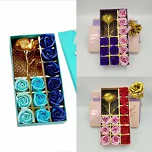 Новое мыло фольга Роза Ванна цветок лепесток с коробкой свадебный подарок на день матери