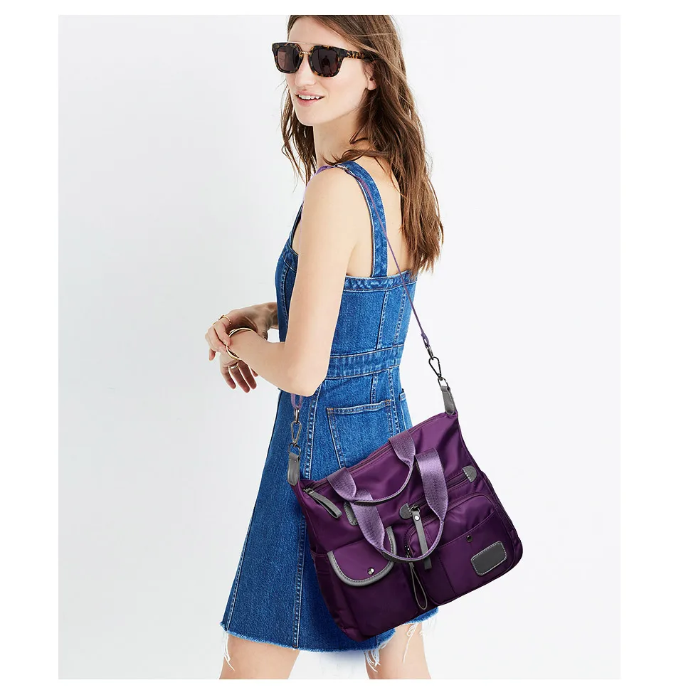 Многофункциональный Чемодан нейлоновая сумка Для женщин сообщение сумка Мода Большие Женский сумки Bolsas трапеция Ruched Для женщин Дорожная