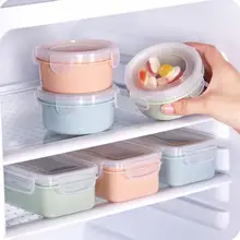 1 шт. полипропилен силикон коробка для хранения продуктов круглый мини-холодильник контейнер для хранения детей уплотнительная коробка ланч зерна контейнер для сортировки