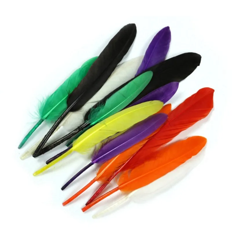 20 Pcs/Lot Brght/Dark Colors Natural Turkey Biot Quills Feathers Fly Tying Materials Full Quill Turkey Wing Feather Fly Fishing