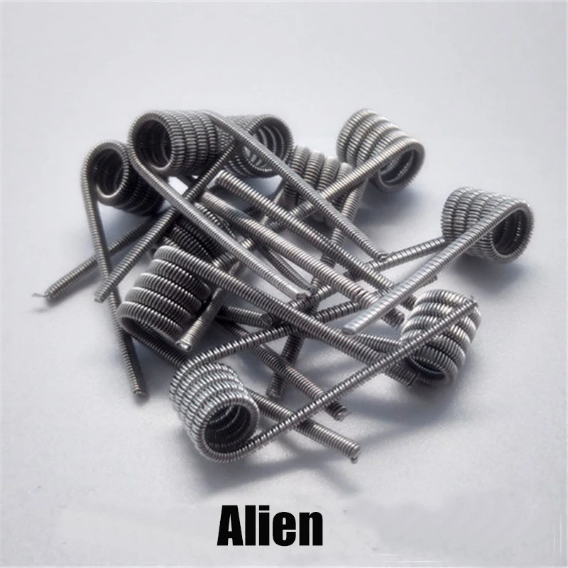 10 шт./компл. готовые катушки EvaFun для электронной сигареты RDA RTA Alien плоские витые