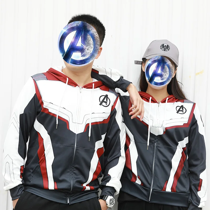 S-5XL Avengers Endgame Quantum Realm Sweatshirt Jacket Advanced Tech Hoodie Cosplay Costumes 2019 fot Women Men Cosplay Coat