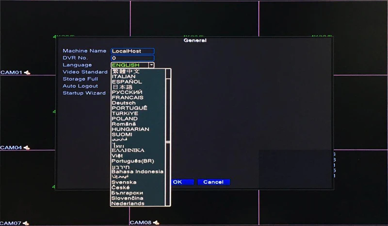 8mp 5mp 4mp 3mp 2mp 1mp CCTV Camera Hi3531D  8CH 8 Channel 8MP 4K H.265 Hybrid Coaxial 6 in 1 TVI CVI NVR AHD DVR lanuages picture 02