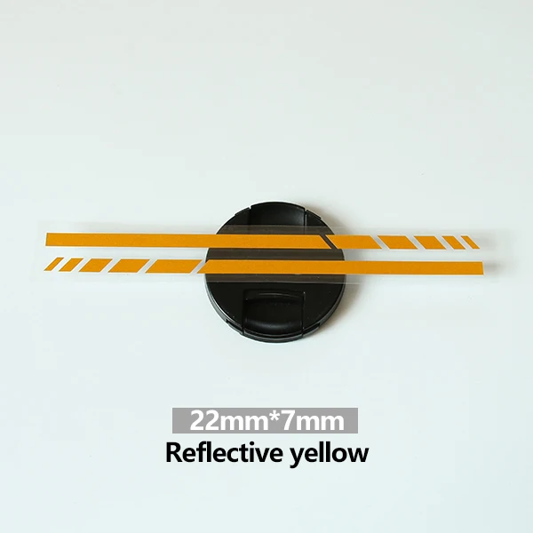 2 шт. боковое зеркало заднего вида в полоску Светоотражающие виниловые наклейки для Mercedes Benz W204 W212 W117 W176 Edition 1 AMG стиль - Название цвета: Reflective Yellow