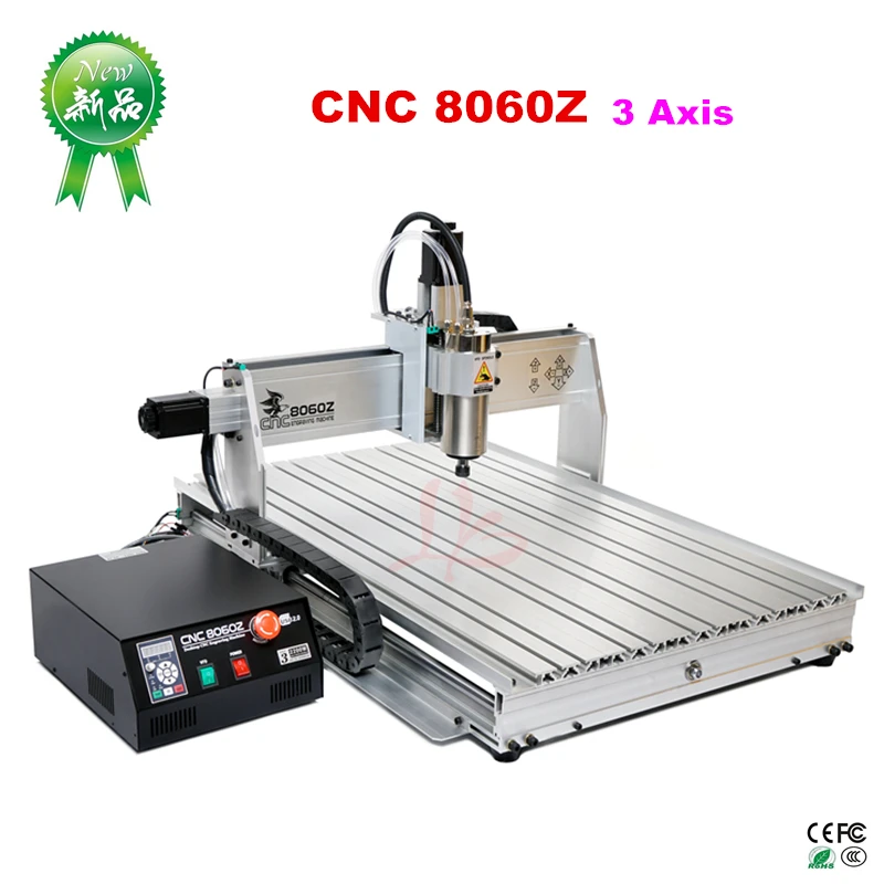 

Water Cooling CNC Machine 8060Z-USB 3axis 2.2KW Metal CNC Milling Machine, Russia free tax