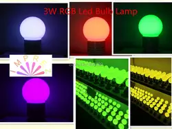 30 шт./лот 3 Вт 16 Цвет Изменение RGB Светодиодный лампочки AC85-265V RGB светодиодный светильник 120 градусов E27/E14 лампа освещения 2 года гарантии
