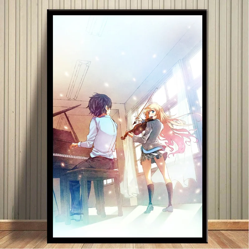 

Your Lie In April Anime Poster Canvas Print Home Decor Wall Art No Frame