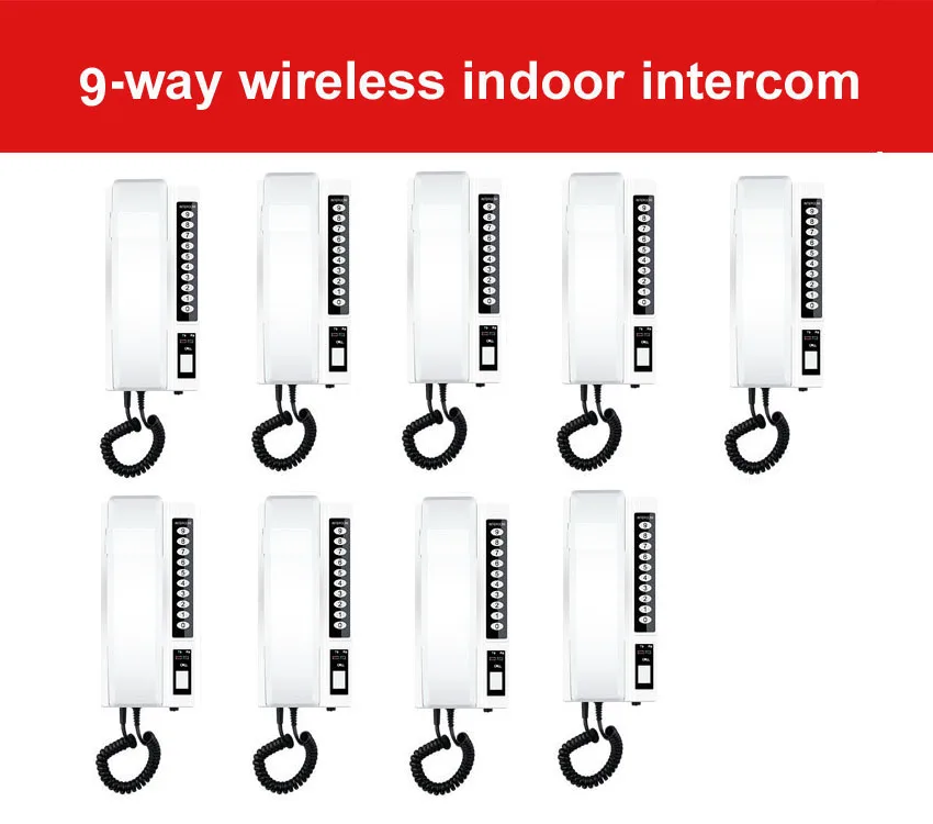 

ZHUDELE New Arrival 2.4Ghz Digital wireless indoor intercom/interphone for 9-way,99 handsets extendable 1000 meters distance