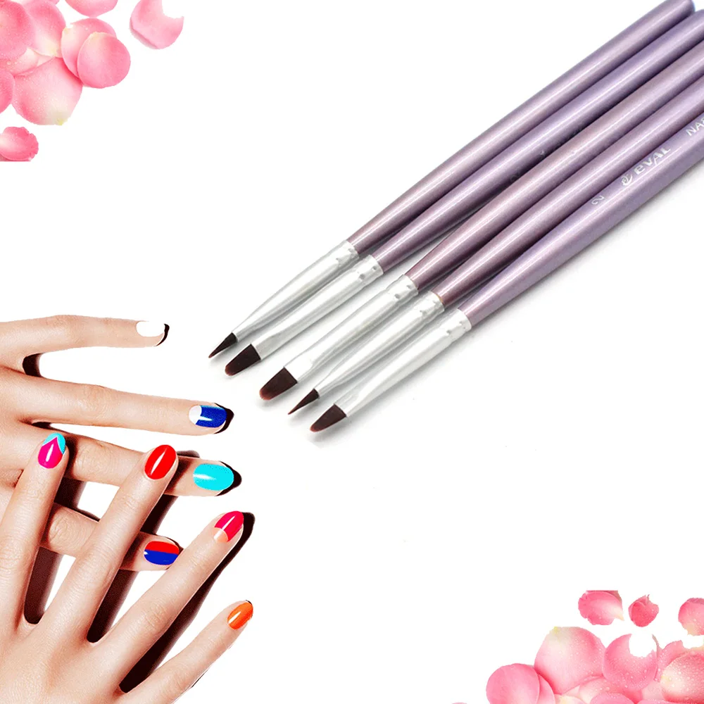 

New 1pc Purple Handle Nylon Hair Nail Art Brushes Soft Professional Nails Manicure Tools For Gradient UV Gel Painting Drawing