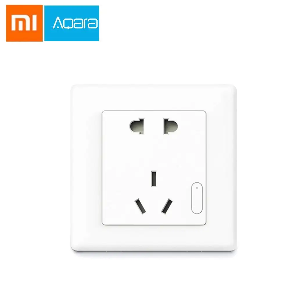 Aqara умная настенная розетка ZigBee Беспроводная Mijia переключатель работа для умного