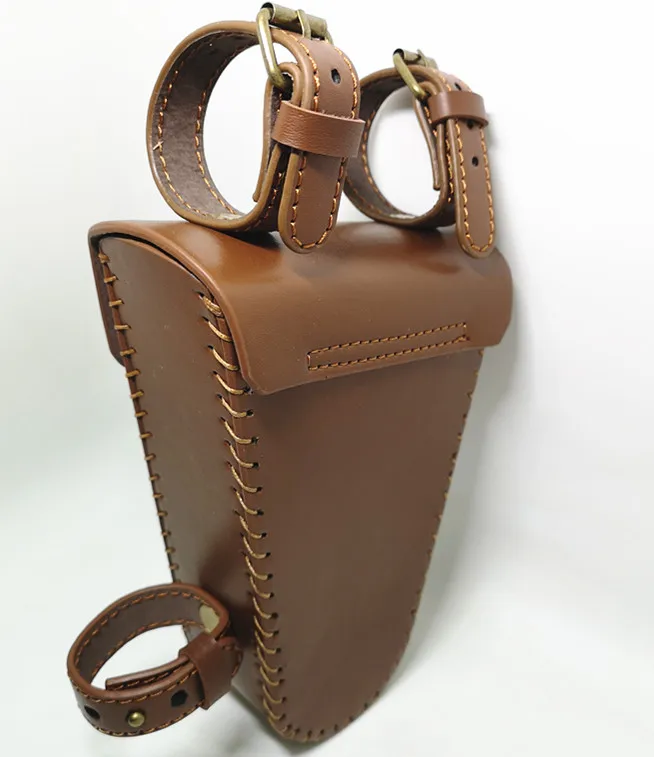 Discount G05 Cycling tool bags Retro bicycle with beam triangle bag kit beam bag bag leather nostalgic classic style 27