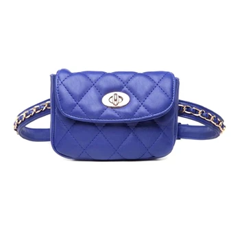 

Women Rhomboids Pattern Waist Bag Chain Fanny Fanny Pack Travel Belt Purse