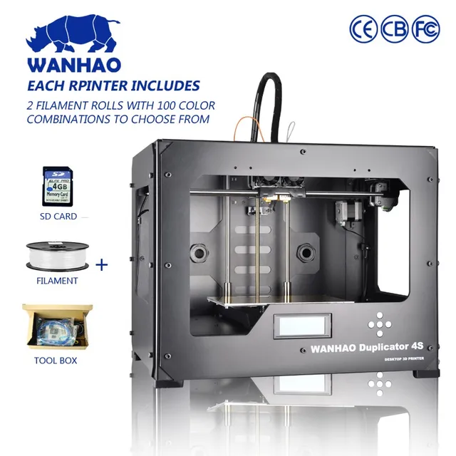 Best Price Dual EXTRUDER wanhao 3d printer with 2 free filaments Wanhao D4S, Wanhao Duplicator 4, with free SD card Best Price Dual EXTRUDER wanhao 3d printer with 2 free filaments Wanhao D4S, Wanhao Duplicator 4, with free SD card