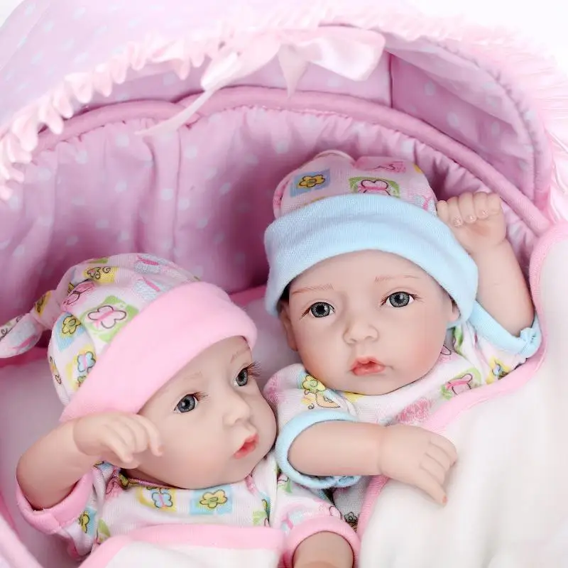 Reborn Baby Dolls Full Vinyl Silicone Twins  Silicone Reborn Baby Dolls  Girls Twin - Reborn Dolls - Aliexpress