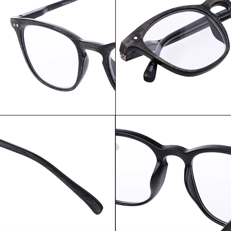 Модные деревянные очки для чтения, очки для дальнозоркости, очки унисекс, винтажные линзы из смолы, очки от 1,0 до 4,0