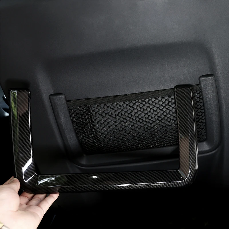 

For Land Rover Discovery Sport 2015-2017 Car-Styling Carbon fiber Style ABS Plastic Rear Row Seat Frame Trim Auto Accessories