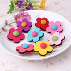 

New 1 Pair Korean Children Hair Accessories Woman Cute Bangs Stick 2 Piece 4.5cm Flower Magic Stick Baby Hairpins Hair Clip