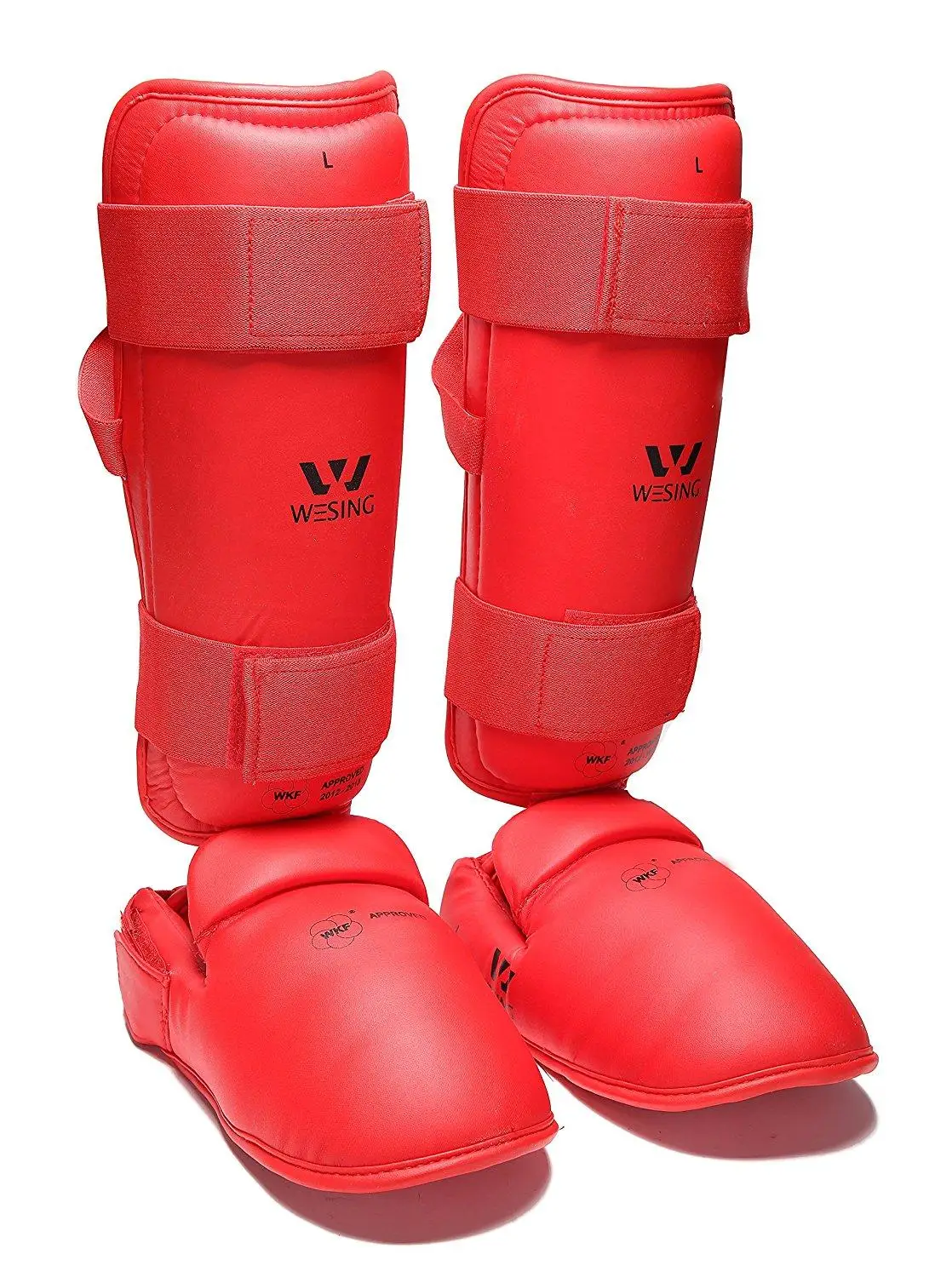 

Wesing karate shin guards WKF approved shin instep protector leg Protective Gear