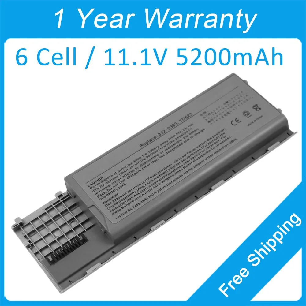 5200 мАч Аккумулятор для dell Latitude D620 D630 D631N GD785 GD787 JD605 JD606 PC764 PC765 JD648 JD775 312-0654 451-10298