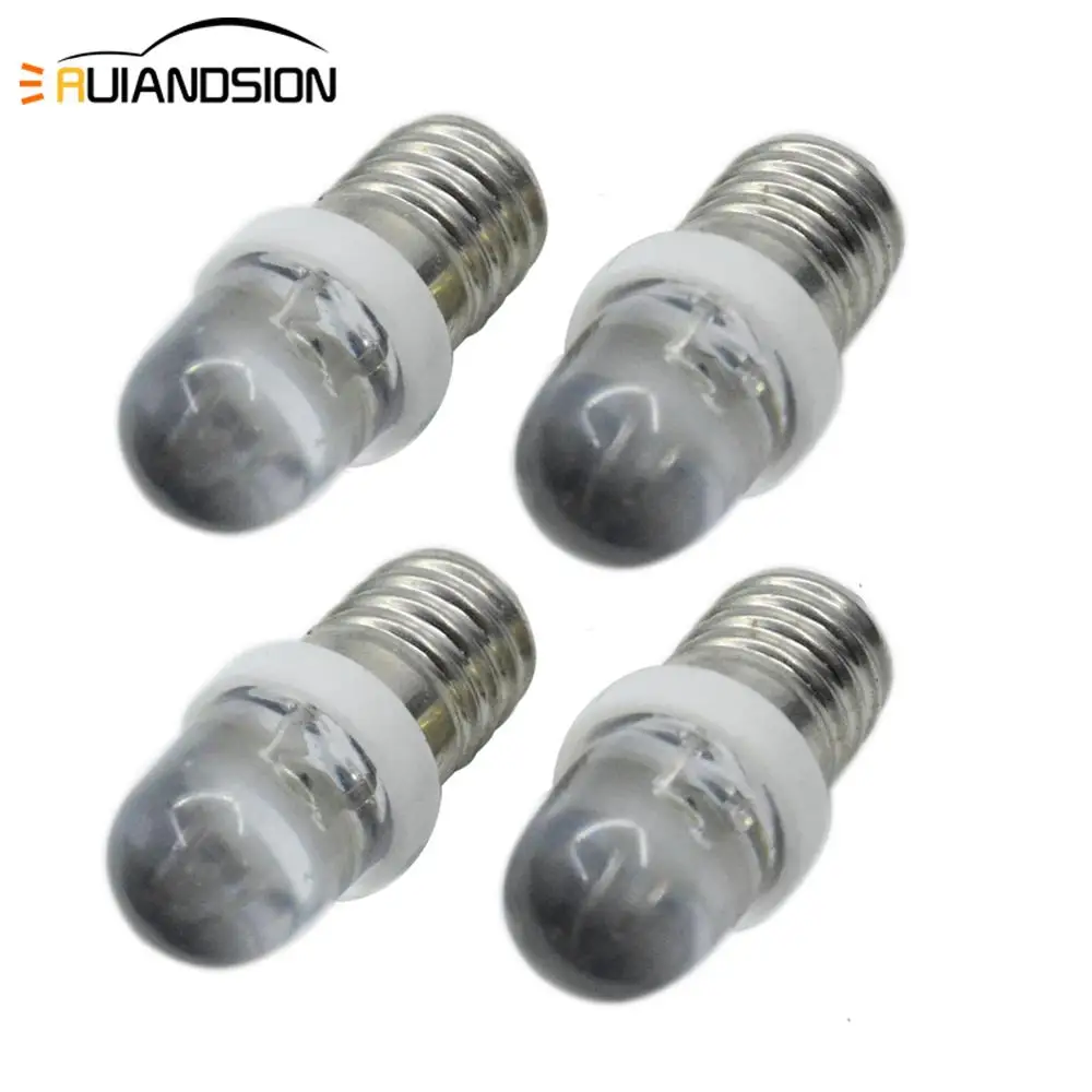 

4X LED E10 3V Screw bulb warning signal bulb E10 Instrumentation led E10 DC 3V/6V/12V physical experiment small light bulb