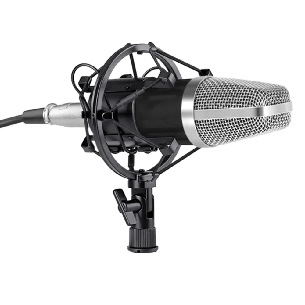 

BM-700 Professional Studio Microphone Sound Recording Broadcasting Condenser Microphone Wired KTV Mic + Plastic Shock Mount