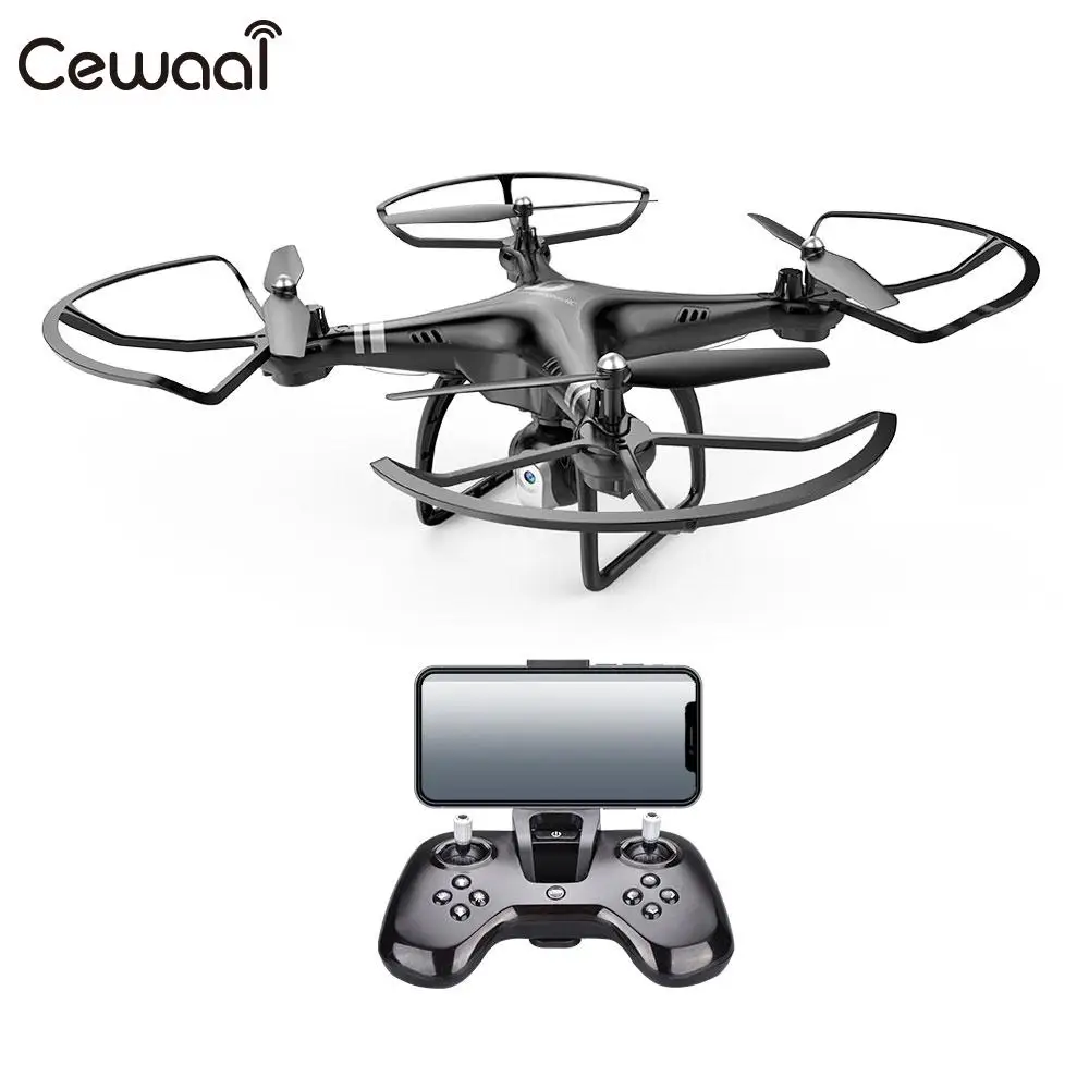 

Quadcopter Drone Helicopter Aircraft Endurance 18 Min Adjustable HD Camera FPV Stable Gimbal Videos App Control