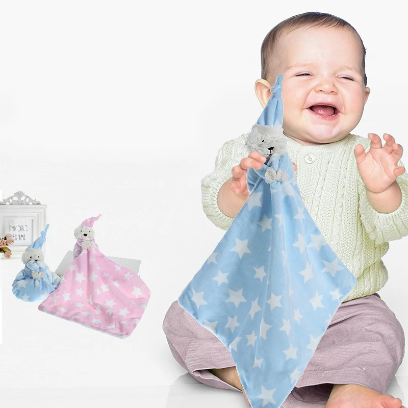 Buy Baby Security Blanket with Plush Teddy Doll Baby