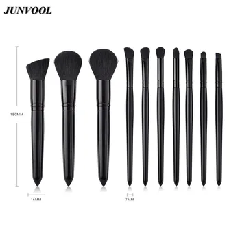 

Black Wood Handle Beauty Face Fan Brush Eye Shadow Powder Foundation Makeup Brushes Kit Cosmetics Pencil Tool Pinceau Maquillage