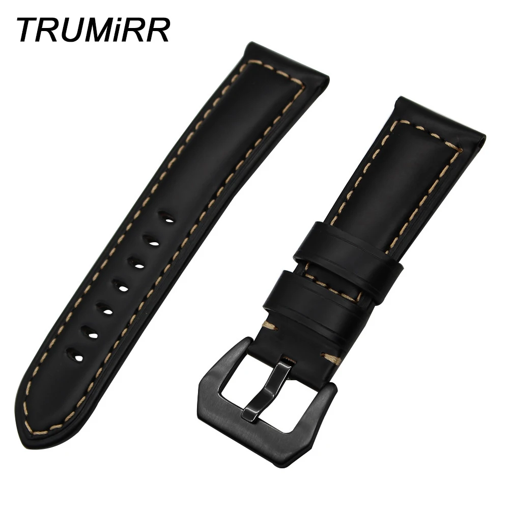 

Genuine Cowhide Leather Watchband 20mm 22mm 24mm 26mm for Panerai Watch Band Stainless Steel Clasp Strap Men Wrist Belt Bracelet