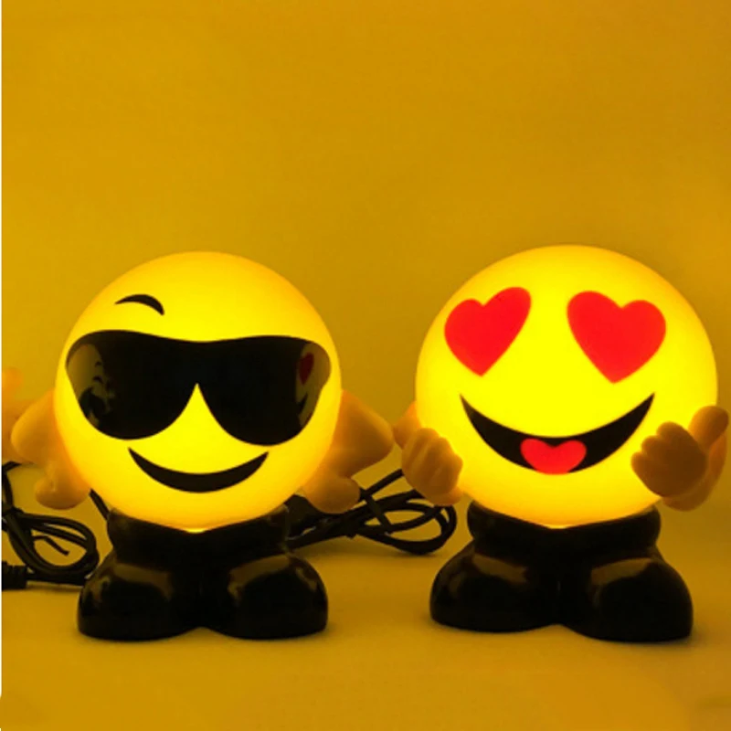 Usb baby lamp led atmosphere bedside light smile face table lamp night