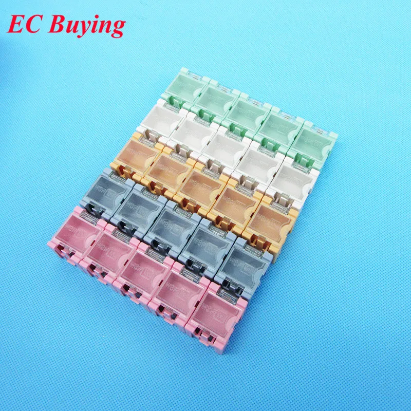 

100pcs New & Genuine High Quality SMD SMT Electronic Component Mini Storage Box High Quality and Practical Jewelry Storaged Case
