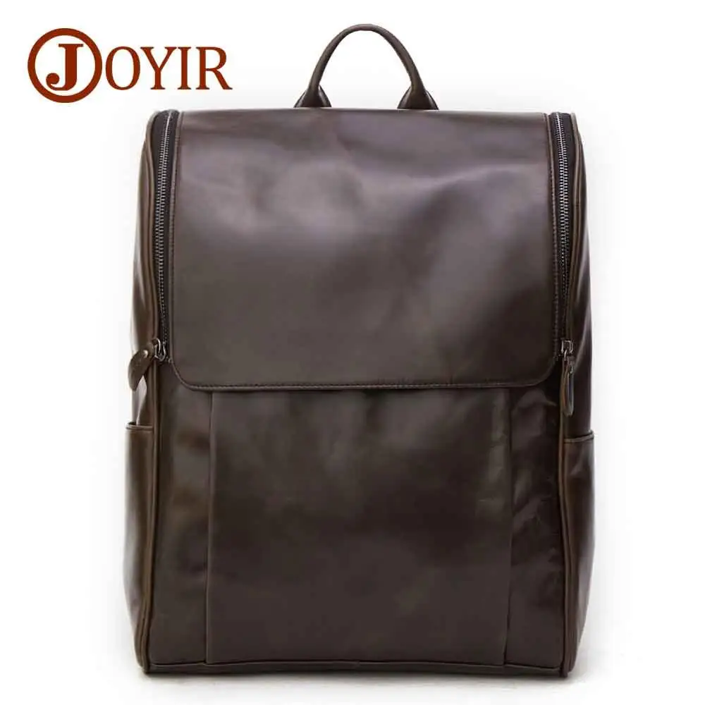 JOYIR, мужской рюкзак из натуральной кожи, модный, Повседневный, 15 дюймов, рюкзак для ноутбука, Ретро стиль, Бизнес Стиль, дорожные сумки для мужчин, рюкзаки для мужчин, Mochila - Цвет: Green