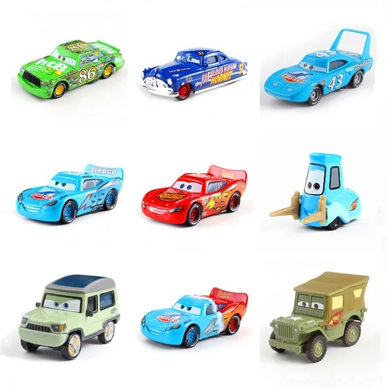 Автомобили disney Молния Маккуин все стили Pixar Cars 2 3 гоночной команды Mater Металл литая Игрушка автомобилей 1:55 Свободные disney Cars2 и Cars3