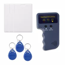 LESHP 7Pcs Durable Handheld RFID 125KHz EM4100 EM410X ID Card Copier + 3 Pcs Writable Tags Keyfobs + 3 Pcs Writable Cards